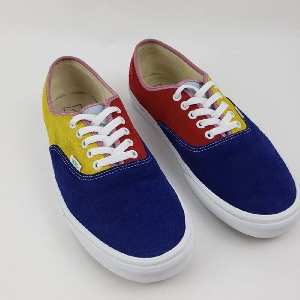 Vans Authentic Men's Sunshine Suede Colorblock Skate Sk8 Boat shoes Sz 13- EUC